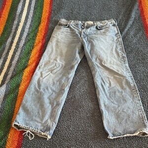 Agolde Women’s Faded Blue Straight Jeans